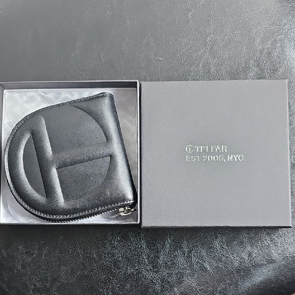 Telfar Handbags - Telfar Black Embossed Leather Wallet NIB